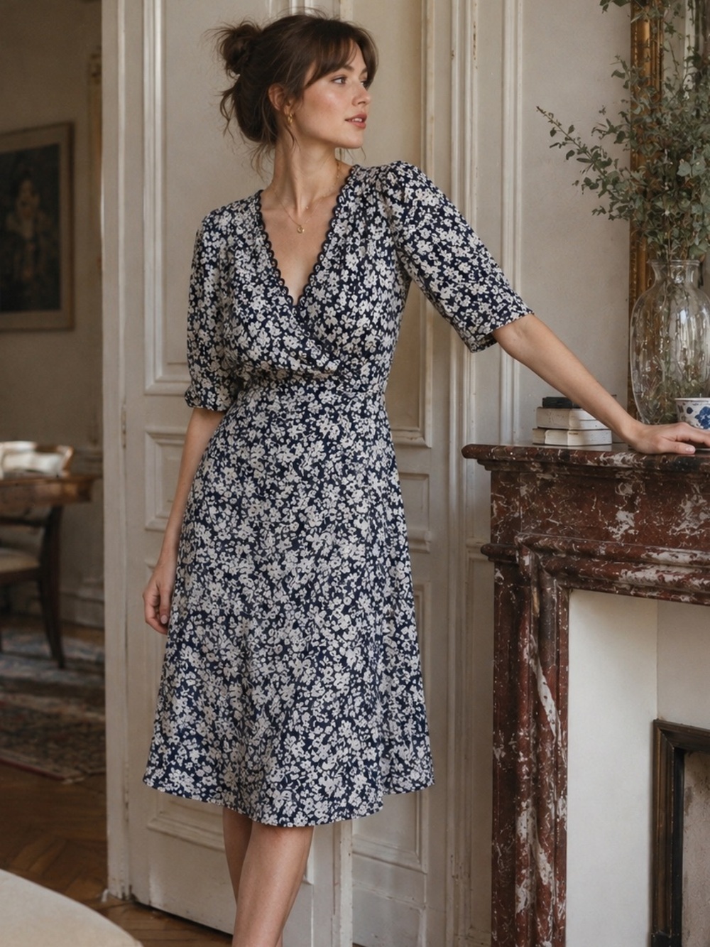 Paris Atelier & Other Stories Floral Wrap Modi Dress